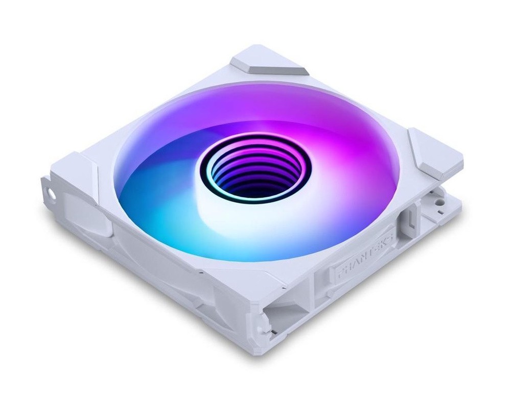 Phanteks 120MM 2000RPM Reversed Blade Computer Case Fan - White