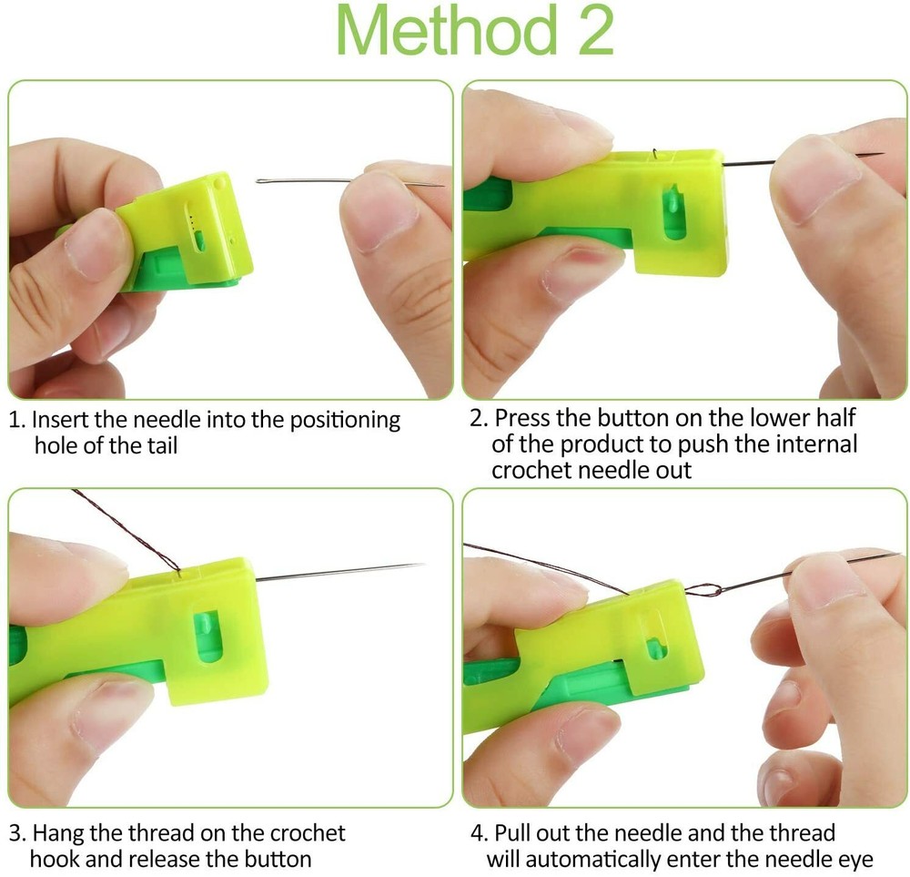 2X AUTOMATIC NEEDLE THREADER THREAD DEVICE EASY STITCH THREAD TOOL SEWING
