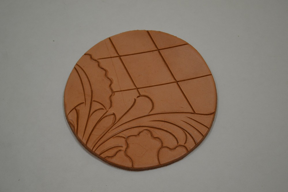 Leather Circle - 4" Circle  - W/O Finish - 3 pieces (A86)