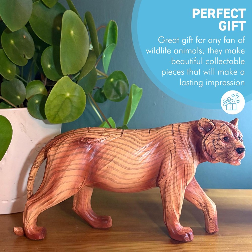 𝗪𝗢𝗢𝗗𝗘𝗡 𝗘𝗙𝗙𝗘𝗖𝗧 𝗧𝗜𝗚𝗘𝗥 𝗢𝗥𝗡𝗔𝗠𝗘𝗡𝗧 Freestanding Animal Figure