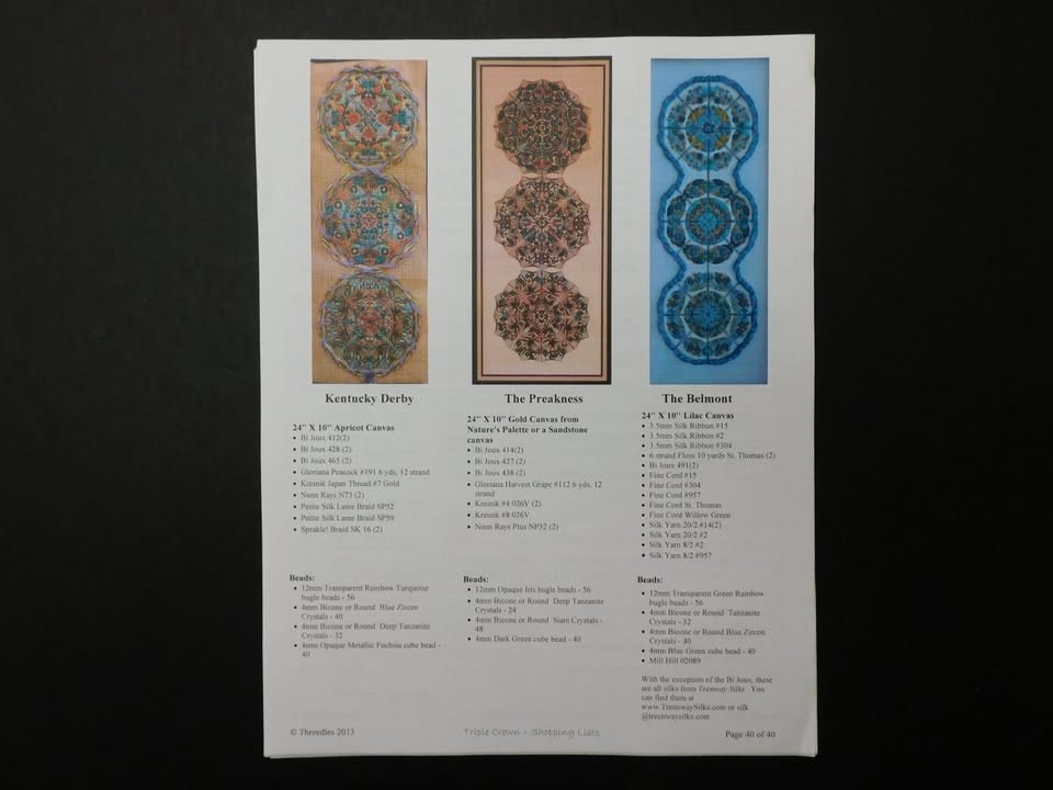 Triple Crown by Threedles (DL24-6) Counted Needlepoint Pattern