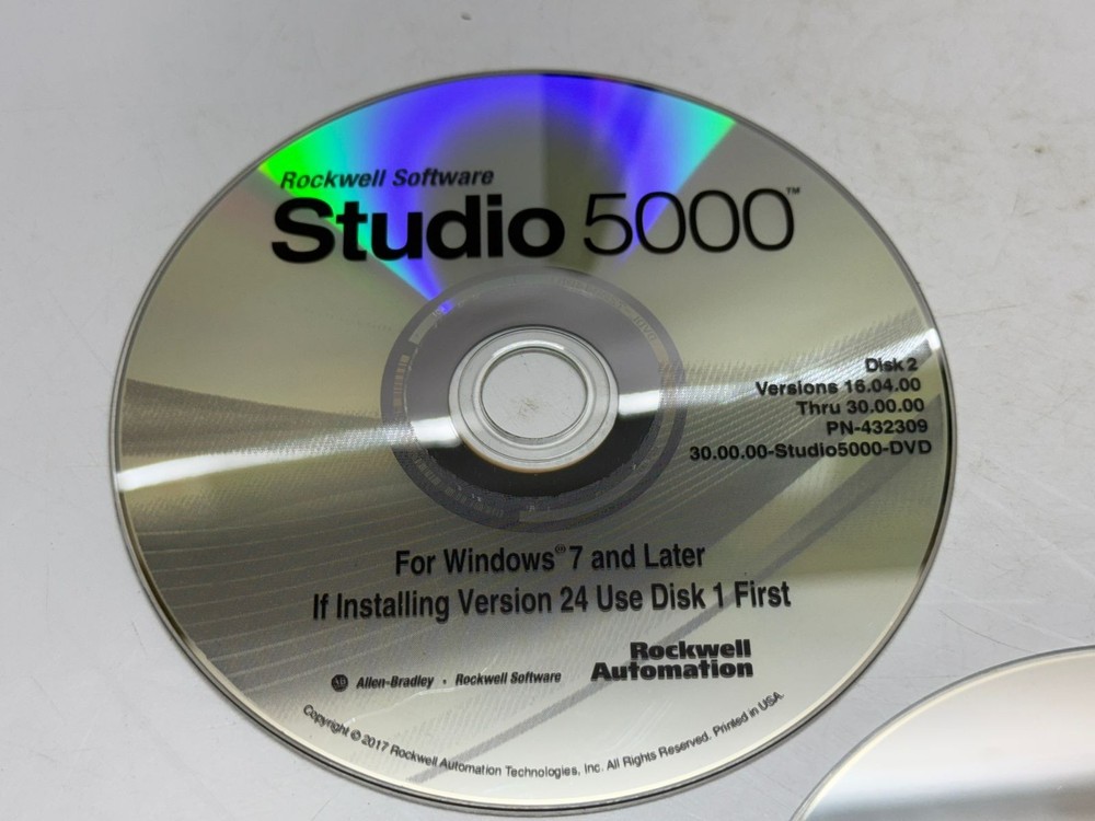 ALLEN BRADLEY STUDIO 5000 9324-RLD700NXENM RSLOGIX 5000 SOFTWARE DVD CD