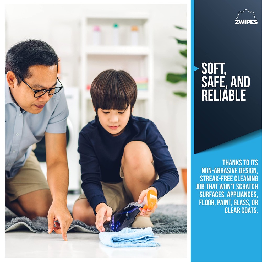 Zwipes Microfiber Cleaning Cloths, 48 Pack