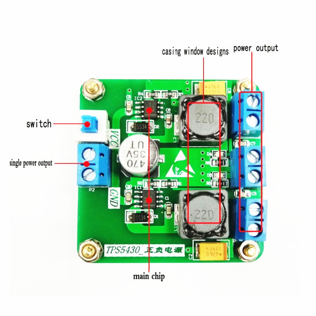 1PCS TPS5430 Positive Negative Dual Power Supply Module with Switching CA