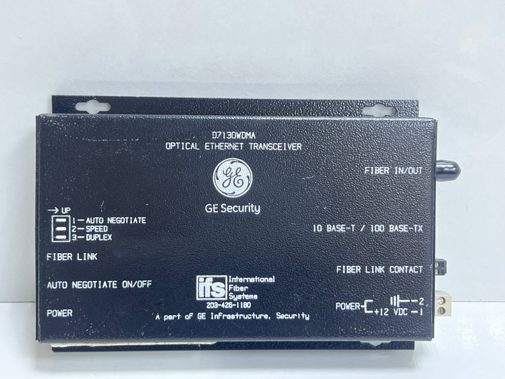 GE SECURITY D7130WDMA OPTICAL ETHERNET TRANSCEIVER