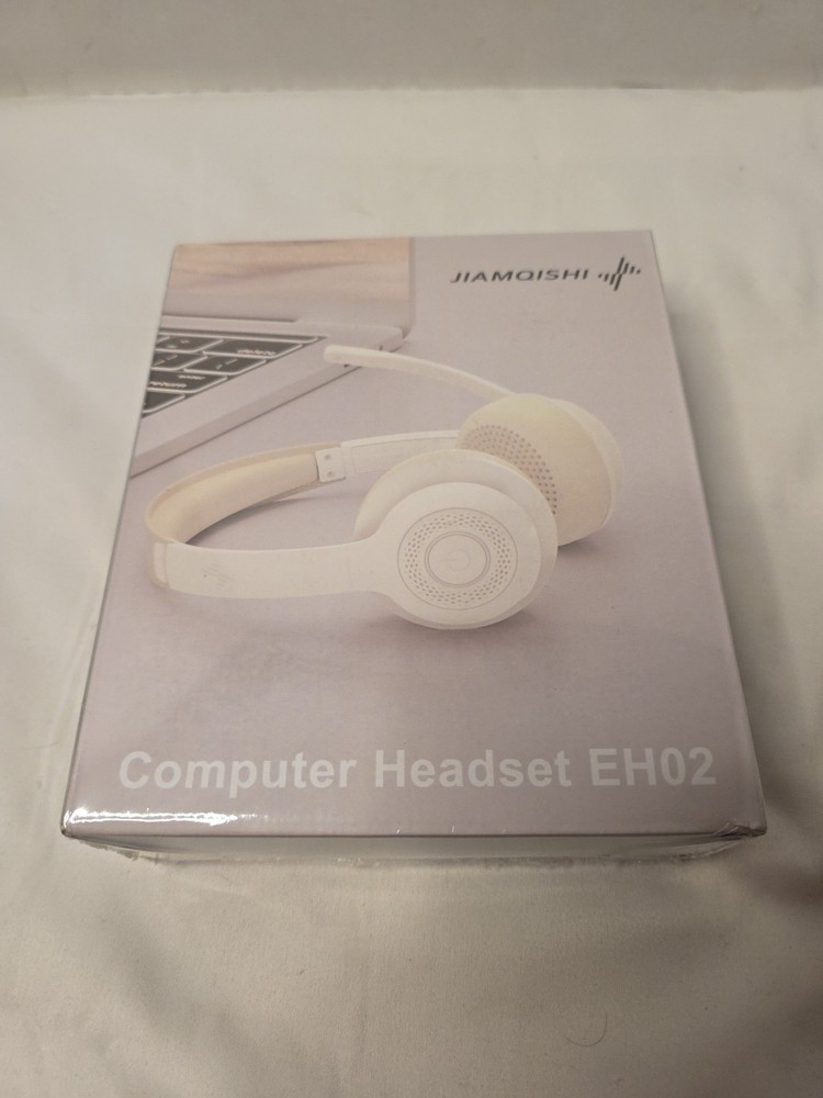 JIAMQISHI Computer Headset EH02 w/Mic for Work Bluetooth Version 5.2 Brand New