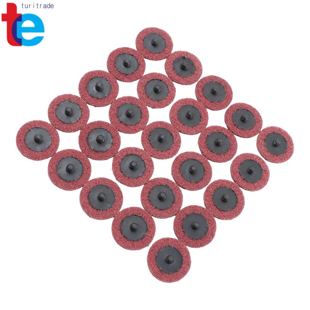 25 Pcs Quick Change Surface Conditioning Disc 2 Inch Red (Medium) Prep Pad