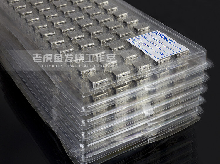 FOXCONN USB Type B welding plate female socket 4P audio interface socket