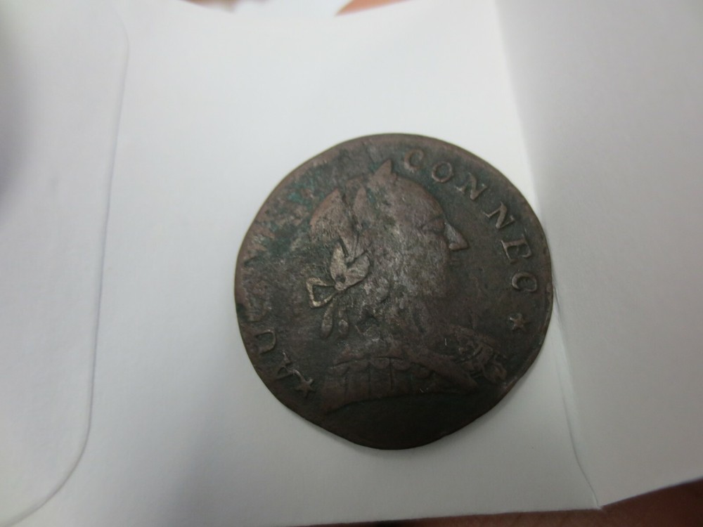 1788 MAILED BUST RIGHT CONNECTICUT COLONIAL (Nice Detail)