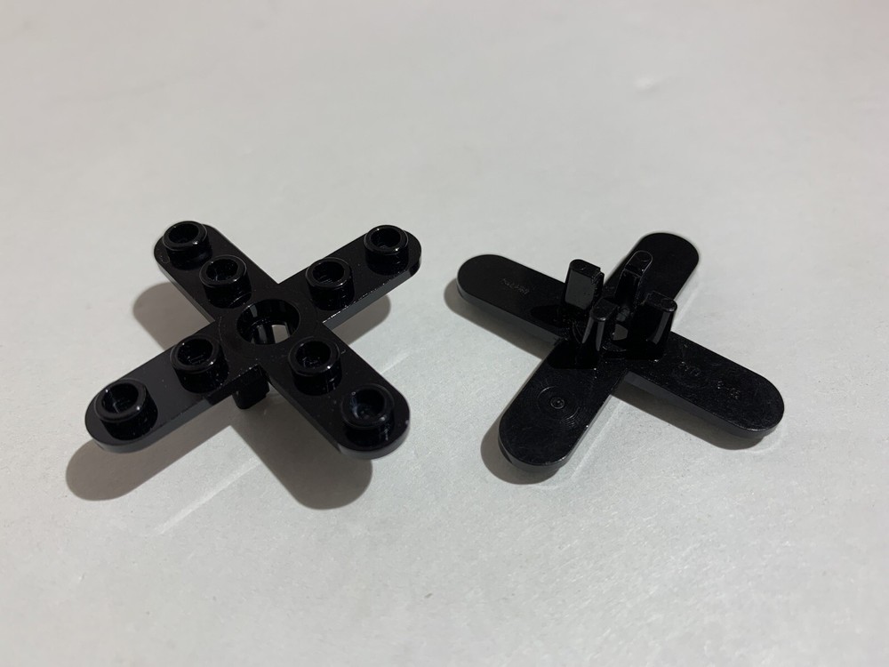 LEGO Part 2479 (2pcs) Prop Propeller 4 Blade BLACK
