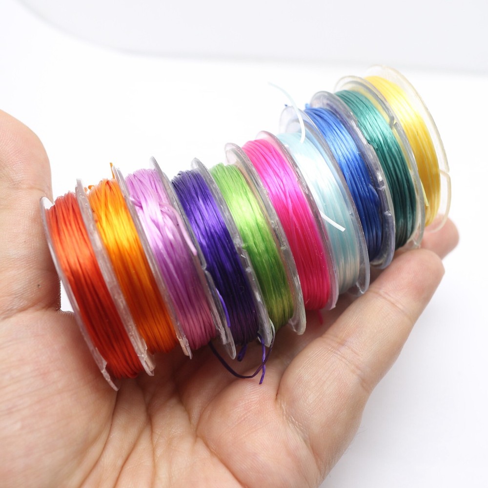 10Rolls X 10Meter Mixed Color Elastic String - Stretch Beading Jewely Cord