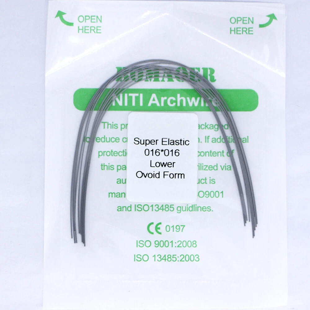 Orthodontic Niti Archwire 016*016 Lower Super Elastic Round Rectangular Ovoid