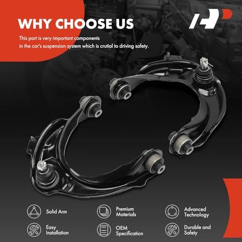 2 x Front Upper Control Arm, with Ball Joint & Bushing, Compatible with Acura