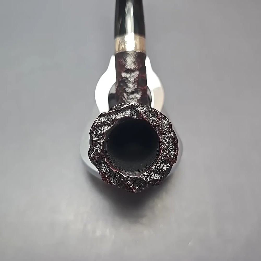 Peterson Cobble 120 Rusticated & Sandblasted Dublin w/ Silver Briar Pipe, New