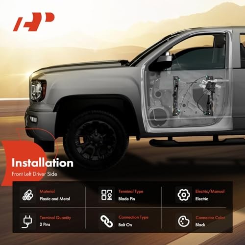 Power Window Regulator with Motor Side Compatible with Buick Front Driver