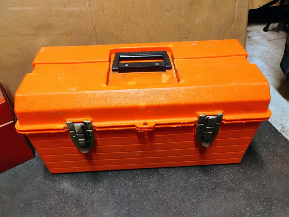 Classic Tool Boxes With Various Mechanic Tools and Accessories