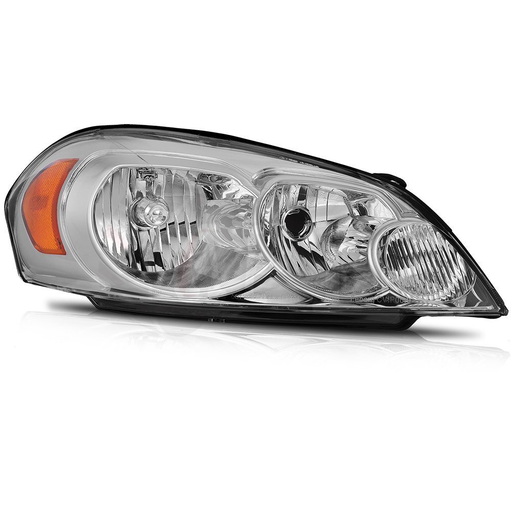 For 2007-2013 Chevrolet Impala Chrome Headlights Assembly Replacement Lamp set