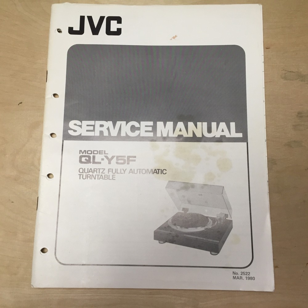 Original JVC Service Manual for QL Model Turntables ~ Select One