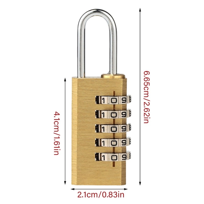 Sturdy Brass Combination Padlock for Personalize Belongings Protective
