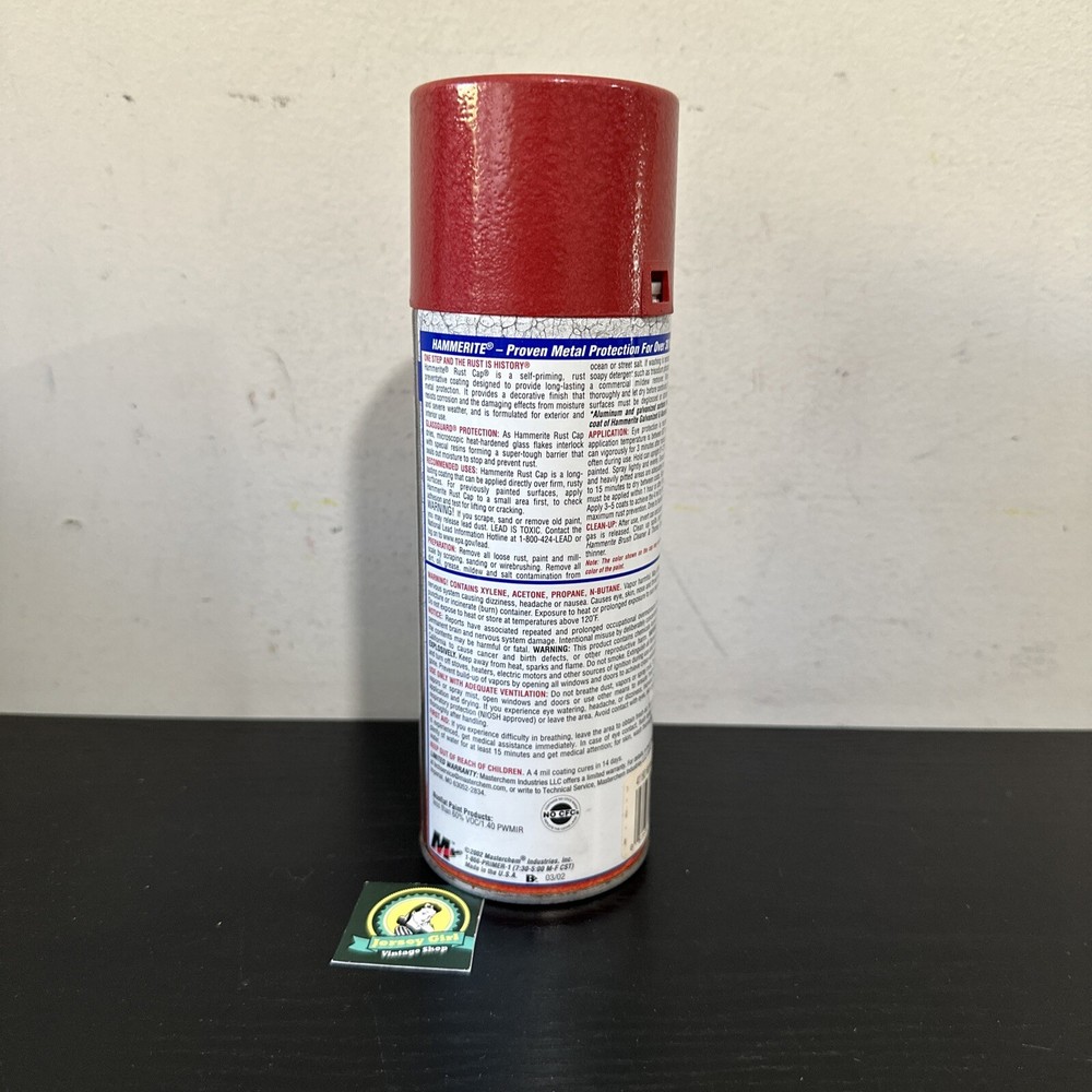 [ 1 Can ] Hammerite Hammered Finish Rust Cap Spray Paint 12 Oz - Red