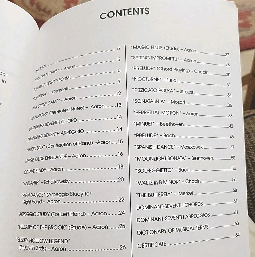 "MICHAEL AARON PIANO COURSE" LESSONS-GRADE 4(FOUR) EUC