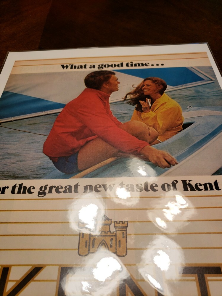 Vintage KENT Cigarettes Advertisement, 1970, RARE