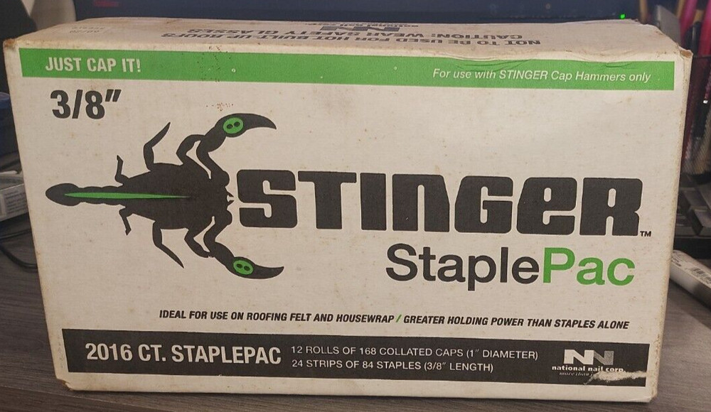 Stinger 3/8" StaplePac Caps and Staples (‎136420)