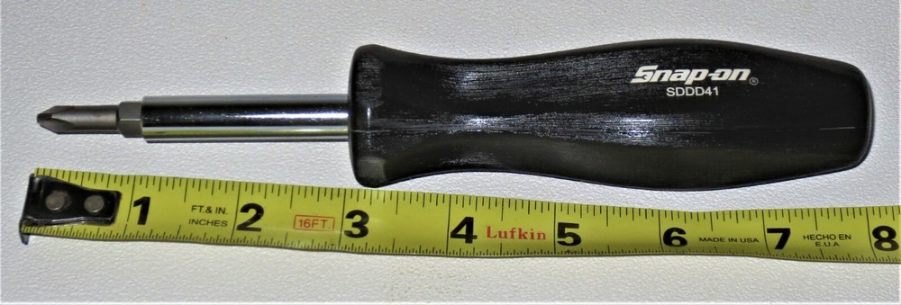 *NEW* Snap-on Reversible Screwdriver SDDD41 *4 BITS* BLACK, CLASSIC HARD HANDLE