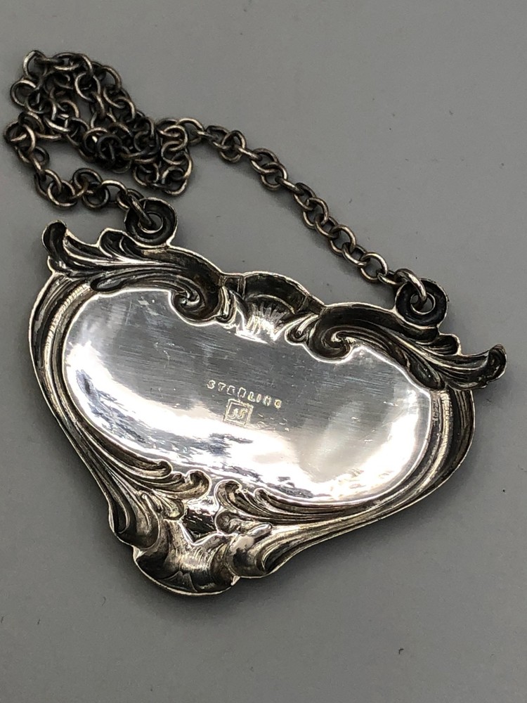 Vintage Sterling Silver Port Label, gently used