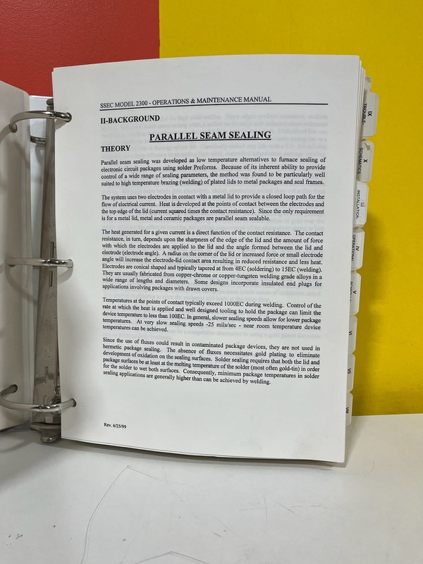 SSEC 2300DLL System Operation and Maintenance Manual