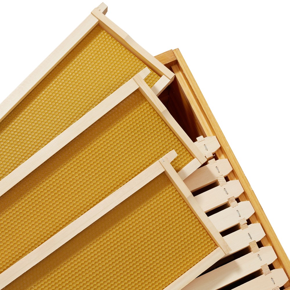 10-Pack Unassembled Medium Super Frames Waxed - Yellow