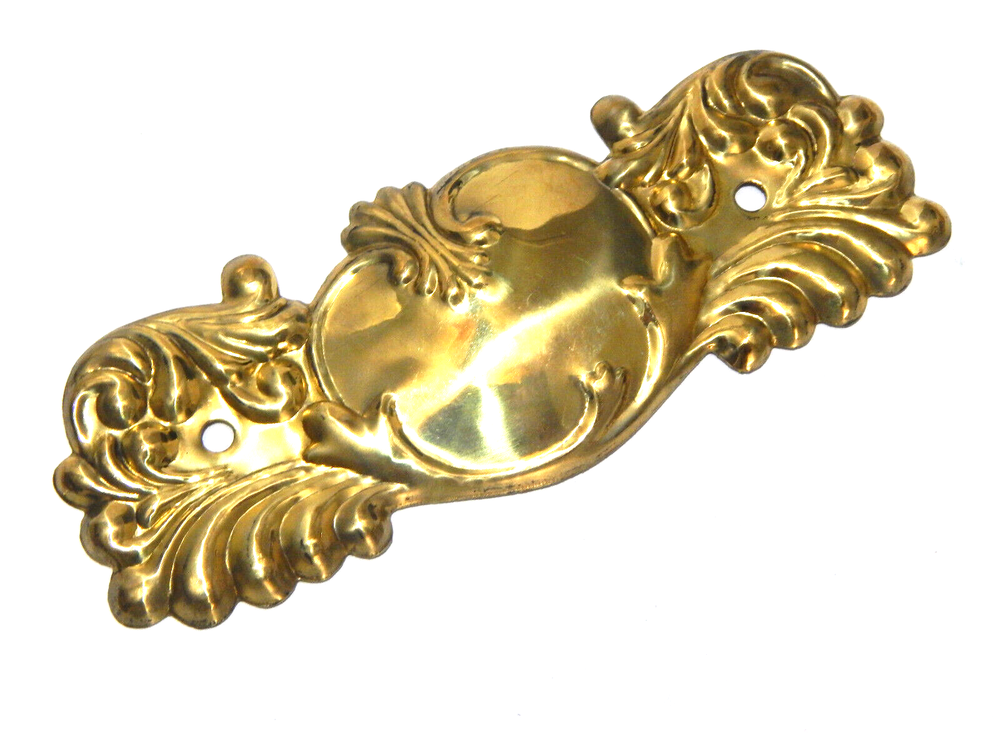 Victorian Vintage Drawer Pull Brass With Large Backplate