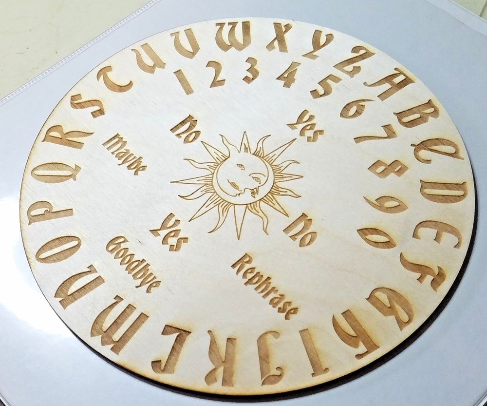 8" Sun & Moon Pendulum Board on Birch Wood