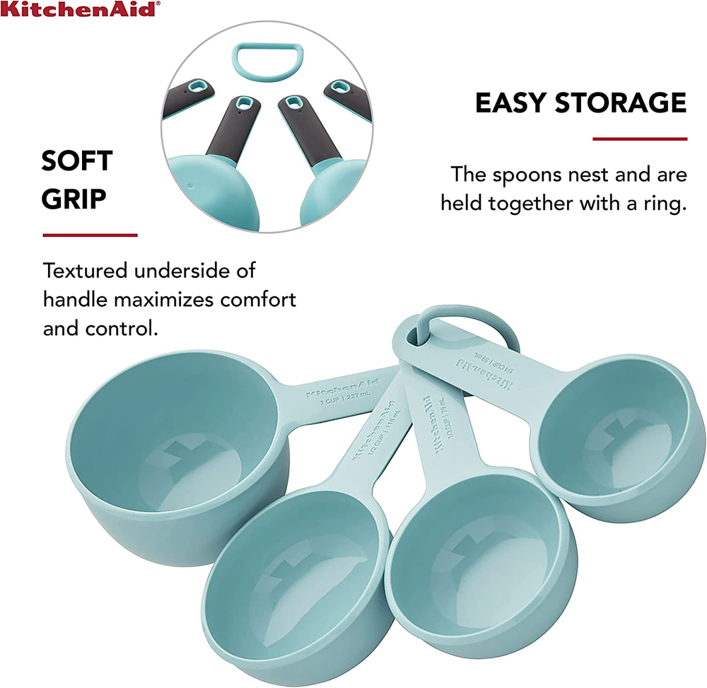 Measuring Cups, Set of 4, Aqua Sky