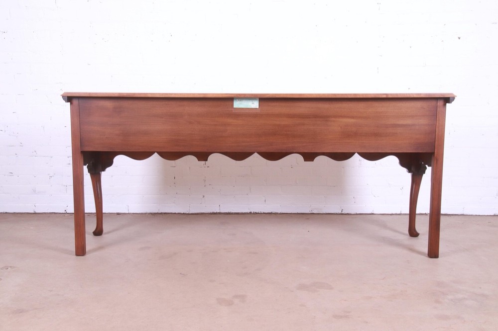 Henkel Harris Queen Anne Solid Walnut Sideboard Credenza, Newly Refinished