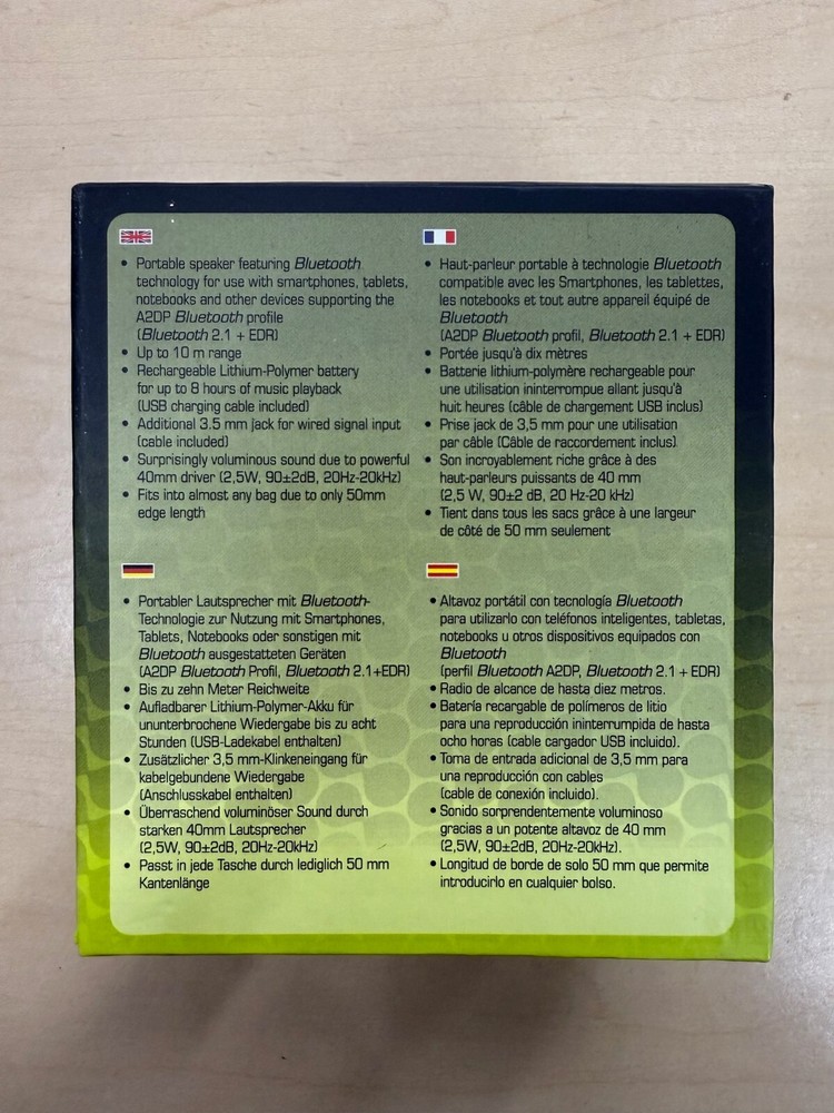 SnakeByte Powerful Wireless Mini Cube Speaker for Tablets, iPhone, Android