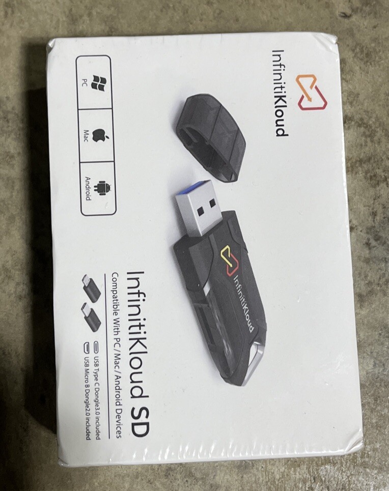 NEW & Factory Sealed: InfinitiKloud SD Use with PC MAC Android Data Transfer