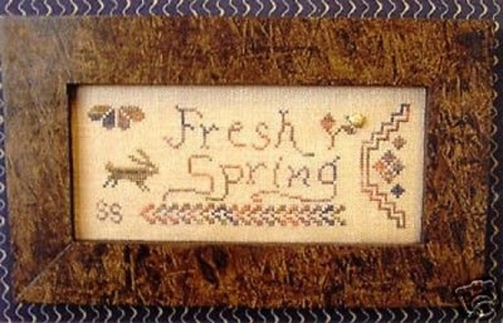 A QUAKER YEAR-FRESH SPRING SAMPLER-CROSS STITCH CHART-HOMESPUN ELEGANCE