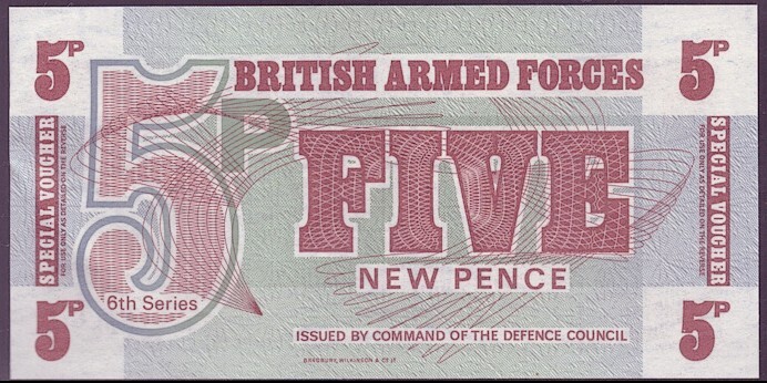 [BANKNOTES] BRITISH ARMED FORCES 5 PENCE