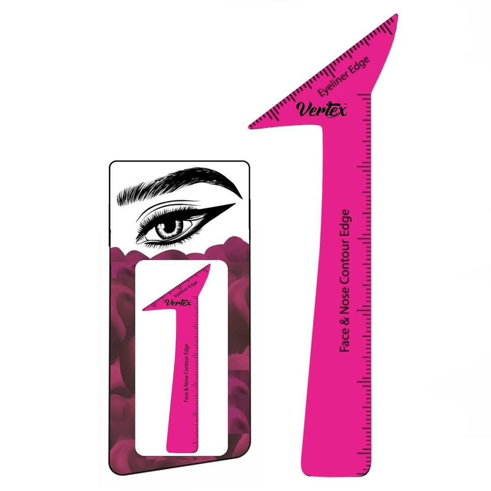 Eyeliner Stencil & Brush Set – Waterproof Tool for Cat Eye & Wing Tips