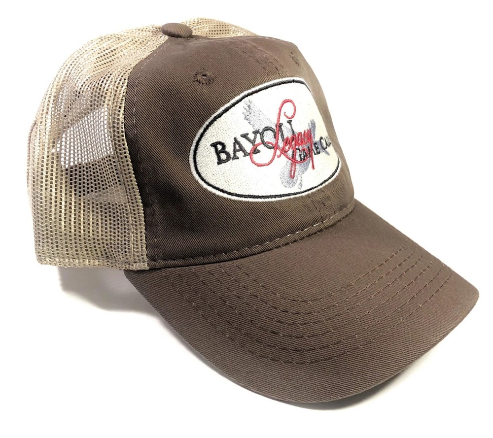 Bayou Legacy Trucker Hook/Loop Back (Brown/Tan) Logo Hat #CAP-BT