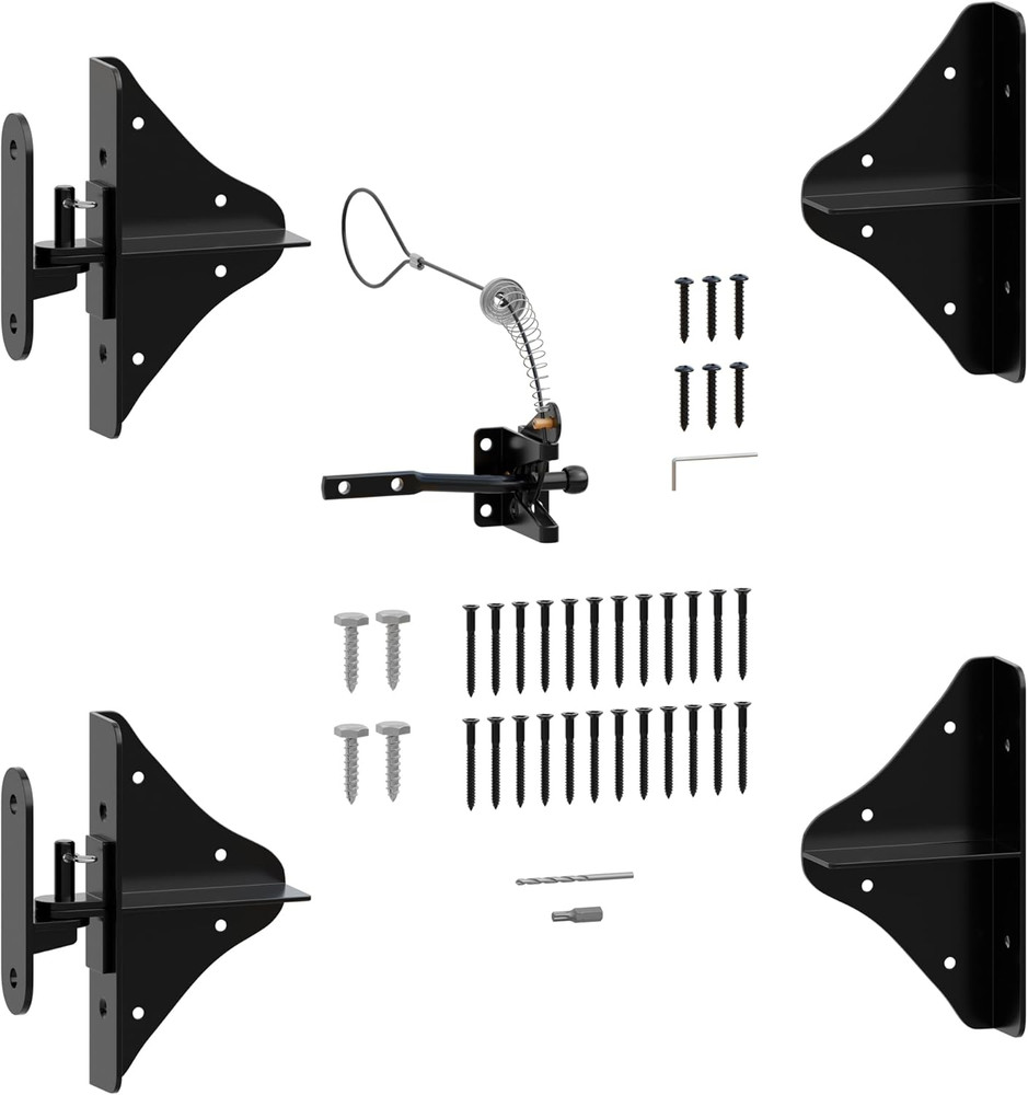 Anti Sag Gate Frame Kit Hardware, 90 Degree Right Angle Gate Hinges, Gate Fence