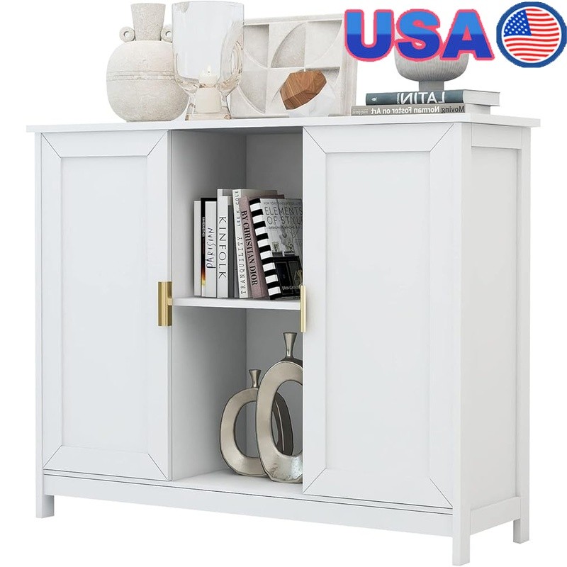 Narrow Buffet Cabinet Storage Console Multi-functional Entryway Organizer New