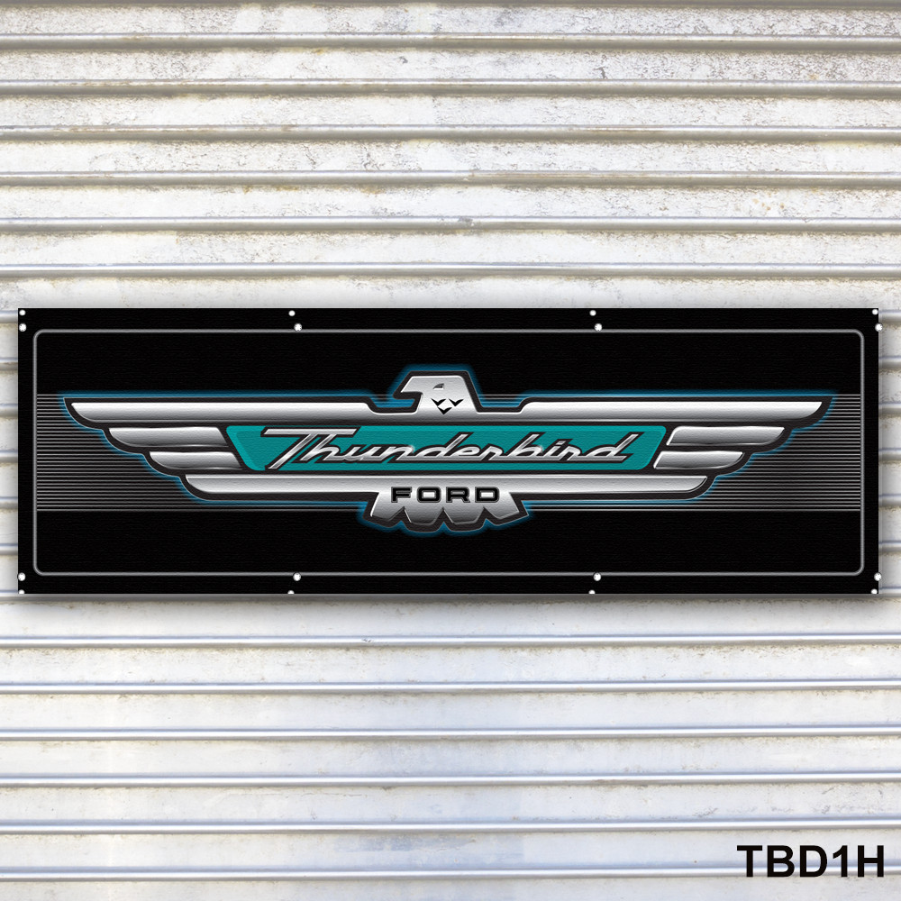 Ford Thunderbird Emblem Banner Sign Wall Art