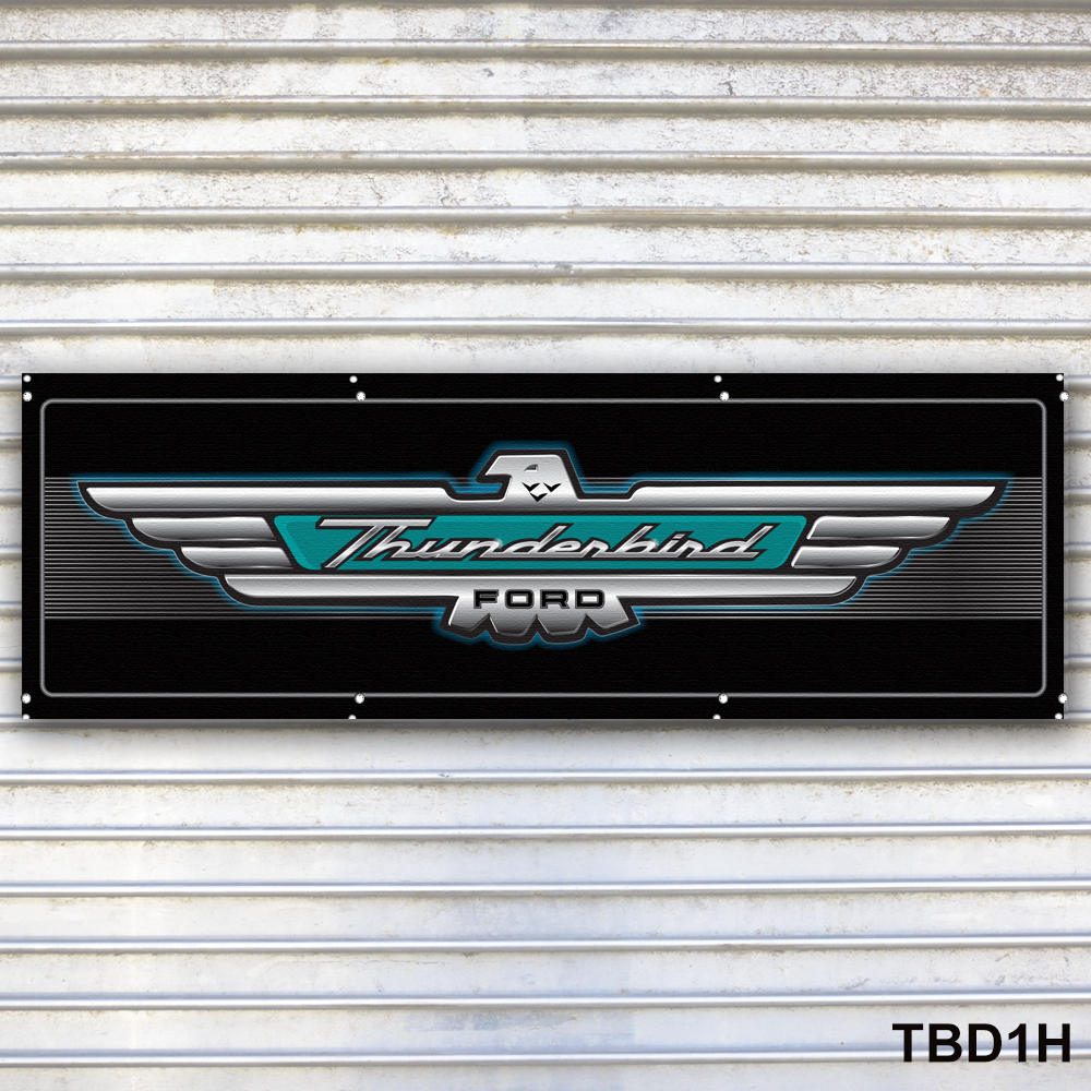 Ford Thunderbird Emblem Banner Sign Wall Art
