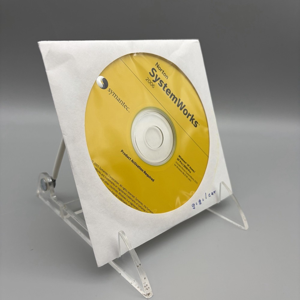 Norton SystemWorks 2006 Standard Edition Windows XP Software CD-ROM W/ Key