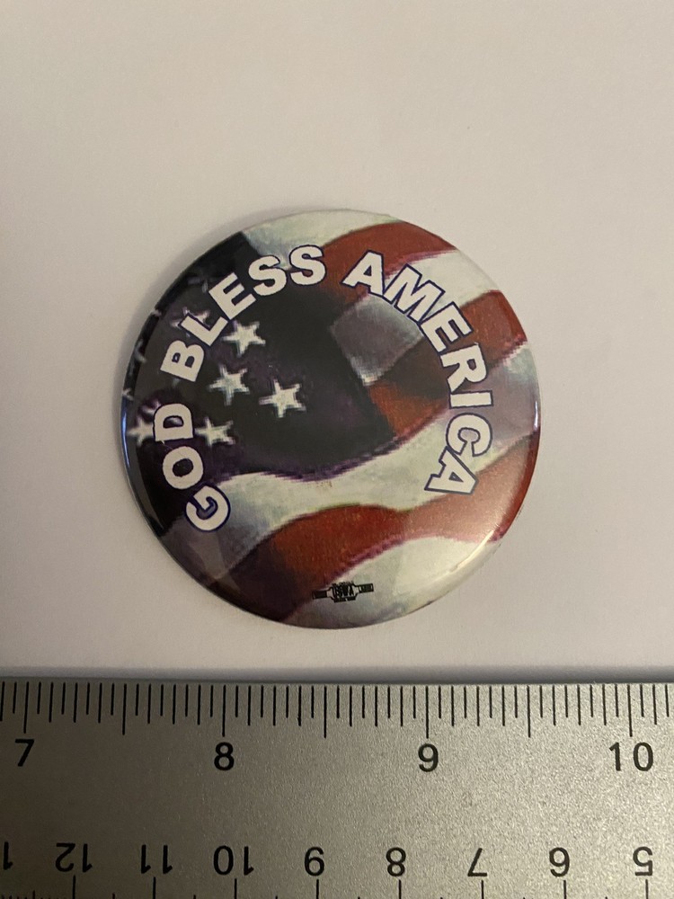 God Bless America Pin Back Button P127