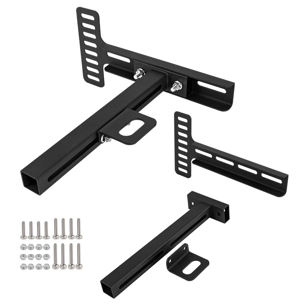 KSWLOR Adjustable Headboard Brackets, Universal Bracket, Bed Black