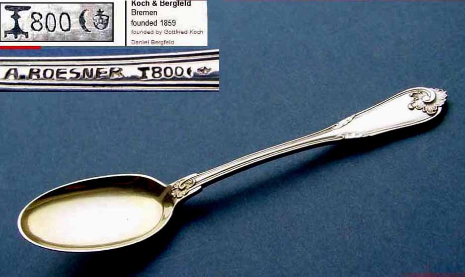 Spoon by Koch & Bergfeld, 800 Silver C382