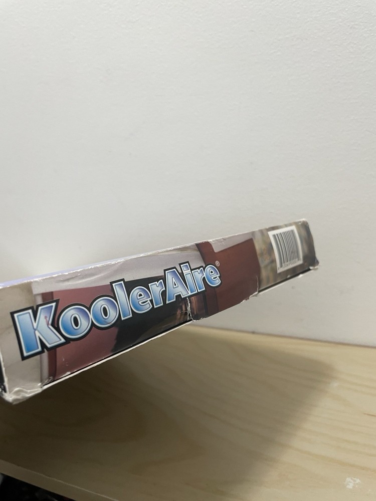 KoolerAire Portable Cooler Air Conditioner, 12 Volt DC Plug, New Open Box